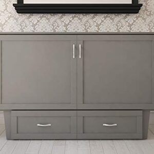 AFI Monroe Murphy Bed Chest with Charging Station, Queen, Grey