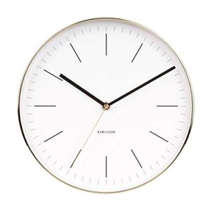 karlsson, wall clock, steel, white, one size