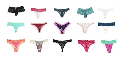 jooniyaa Women Variety of Underwear Pack T-Back Thong G-String Panties（20pcs,M）