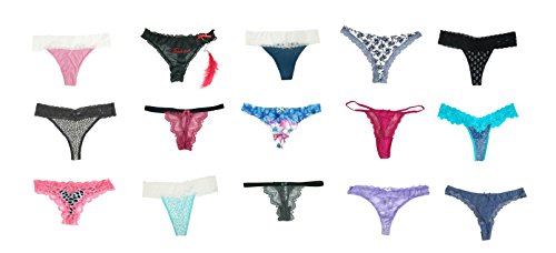 jooniyaa Women Variety of Underwear Pack T-Back Thong G-String Panties（20pcs,M）