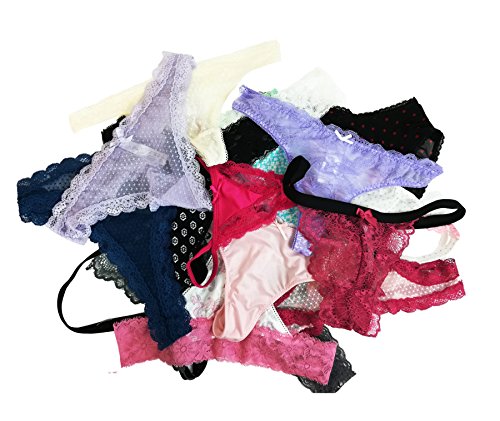 jooniyaa Women Variety of Underwear Pack T-Back Thong G-String Panties（20pcs,M）