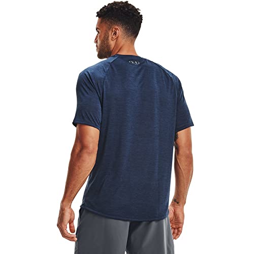 Under Armour Men's Tech 2.0 V-Neck Short-Sleeve T-Shirt , Academy Blue (408)/Steel , X-Large