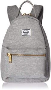 herschel nova backpack, light gray crosshatch, mini 9l