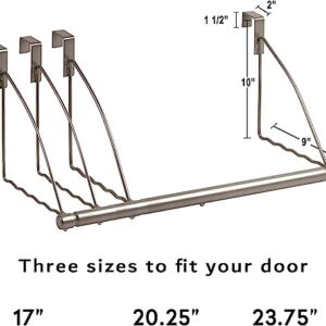 HOLDN’ STORAGE Over The Door Hanger - Door Rack Hangers for Clothes - Bathroom Over Door Hanger for Hanging Clothes & Towels - Over The Door Clothes Drying Rack, Gray