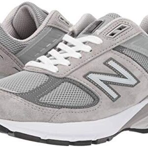 New Balance Women's Made in US 990 V5 Sneaker, Grey/Castlerock, 10.5 Wide