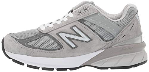 New Balance Women's Made in US 990 V5 Sneaker, Grey/Castlerock, 10.5 Wide