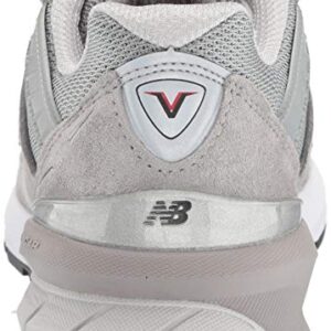 New Balance Women's Made in US 990 V5 Sneaker, Grey/Castlerock, 10.5 Wide