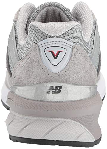 New Balance Women's Made in US 990 V5 Sneaker, Grey/Castlerock, 10.5 Wide