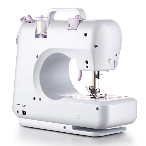 DONYER POWER Electric Sewing Machine Portable Mini with 12 Built-in Stitches, 2 Speeds Double Thread, Embroidery,Foot Pedal