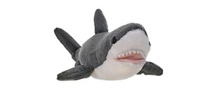 wild republic great white shark plush, stuffed animal, plush toy, gifts for kids, cuddlekins 13 inches