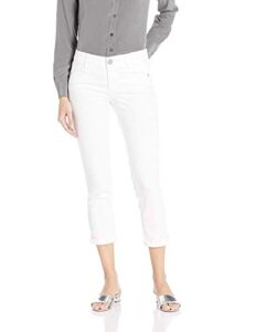 democracy womens absolution crop jeans, optic white, 6 us