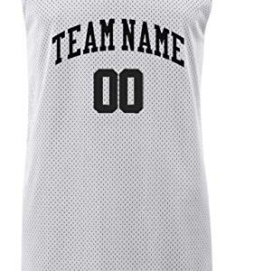 Custom Reversible Basketball Jersey - Front and Back (Adult X-Large, Black)