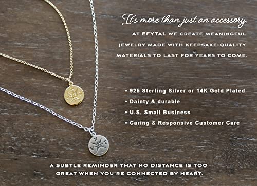 EFYTAL Compass Necklace for Women, Sentimental Gifts for Girlfriend or Wife, Necklace for Girlfriend, Promise Necklace for Her, I'd Be Lost Without You Friendship Necklace