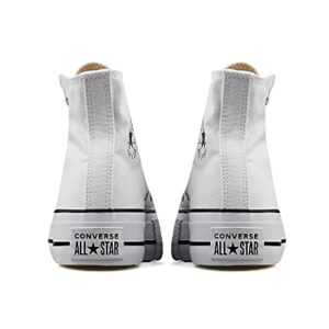 Converse Women's Chuck Taylor All Star Lift High Top Sneakers, White/Black/White, 9 Medium US