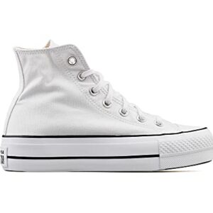 Converse Women's Chuck Taylor All Star Lift High Top Sneakers, White/Black/White, 9 Medium US