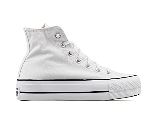 Converse Women's Chuck Taylor All Star Lift High Top Sneakers, White/Black/White, 9 Medium US