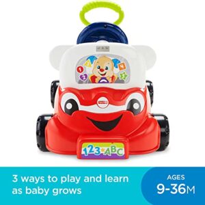 Fisher-Price Laugh & Learn 3-In-1 Smart Car, Baby Walker & Toddler Ride-On Toy with Smart Stages Learning Content for Ages 9+ Months