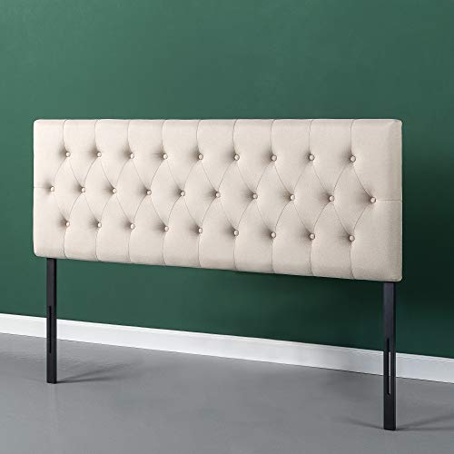 ZINUS Trina Upholstered Headboard, Button Tufted Upholstery, Adjustable Height, Easy Assembly, Taupe, Full