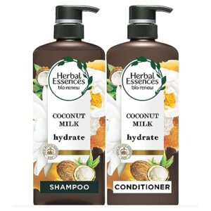 herbal essences, shampoo and conditioner kit with natural source ingredients, color safe, bio renew coconut milk, 20.2 fl oz, kit