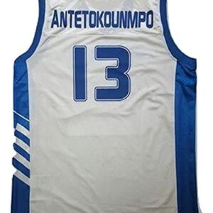 Dwayne Hellas Jersey Mens Throwback Basketball Jersey 13 Greece White Sttich Basket Sewn Shirt (30)