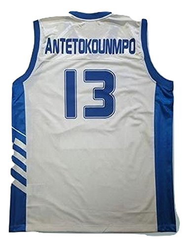 Dwayne Hellas Jersey Mens Throwback Basketball Jersey 13 Greece White Sttich Basket Sewn Shirt (30)