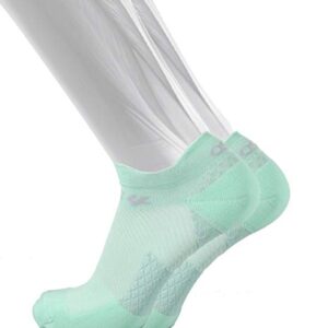 OS1st Plantar Fasciitis Socks FS4, Plantar Fasciitis Relief, Arch Support and Overall Foot Health (No Show, Mint, Medium)