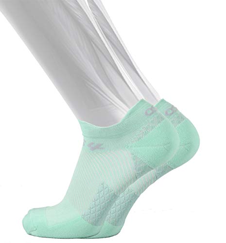 OS1st Plantar Fasciitis Socks FS4, Plantar Fasciitis Relief, Arch Support and Overall Foot Health (No Show, Mint, Medium)