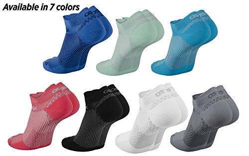 OS1st Plantar Fasciitis Socks FS4, Plantar Fasciitis Relief, Arch Support and Overall Foot Health (No Show, Mint, Medium)