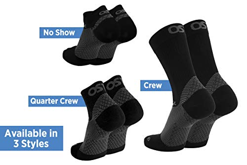 OS1st Plantar Fasciitis Socks FS4, Plantar Fasciitis Relief, Arch Support and Overall Foot Health (No Show, Mint, Medium)