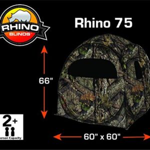 Rhino blinds R75-MOC 2 Person Hunting Ground Blind, Mossy Oak Breakup Country