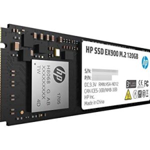 HP EX900 M.2 120GB PCIe 3.0 X4 Nvme 3D TLC NAND Internal Solid State Drive (SSD) 2Yy42Aa#ABC