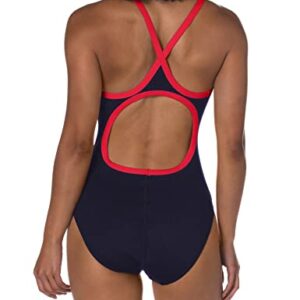 TYR Women’s Hexa Diamondfit Swimsuit, Black/Blue, 38