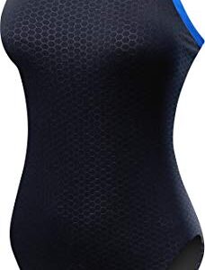 TYR Women’s Hexa Diamondfit Swimsuit, Black/Blue, 38