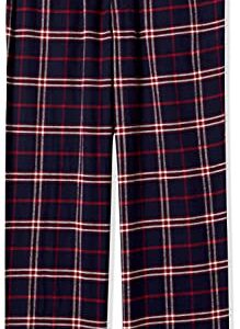 Amazon Essentials Men's Flannel Pajama Pant (Available in Big & Tall), Navy/Red, Plaid, Large