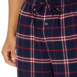 Amazon Essentials Men's Flannel Pajama Pant (Available in Big & Tall), Navy/Red, Plaid, Large