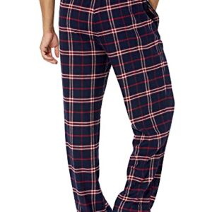 Amazon Essentials Men's Flannel Pajama Pant (Available in Big & Tall), Navy/Red, Plaid, Large