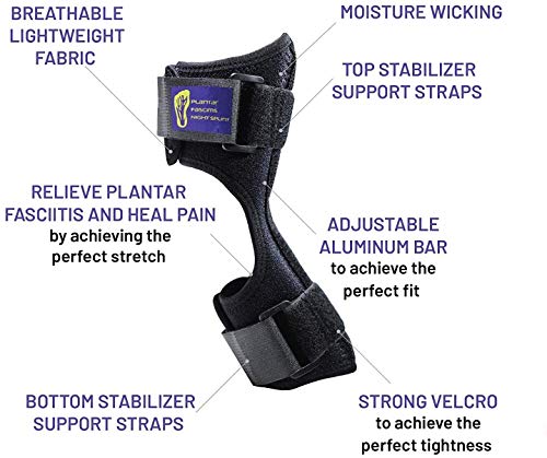 Everyday Medical Plantar Fasciitis Night Splint Brace for Plantar Fasciitis Pain Relief I Dorsal Foot Stretching Support for Achilles Tendonitis, Heel Pain, Plantar Fascia, Drop Foot -Men & Women