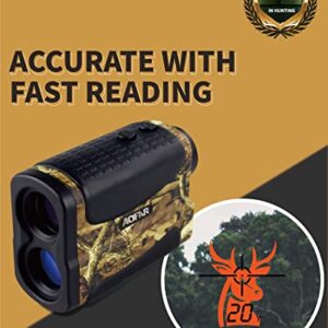 AOFAR HX-700N Hunting Range Finder 700 Yards Waterproof Archery Rangefinder for Bow Hunting with Range and Speed Mode, Free Battery, Carrying Case