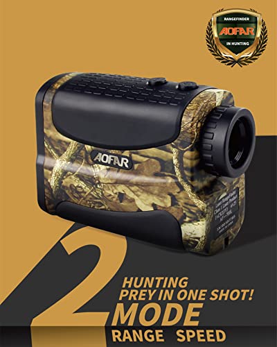 AOFAR HX-700N Hunting Range Finder 700 Yards Waterproof Archery Rangefinder for Bow Hunting with Range and Speed Mode, Free Battery, Carrying Case