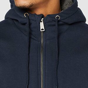 Carhartt Men's Rain Defender Rockland Sherpa Lined Hooded Sweatshirt, New Navy, Large