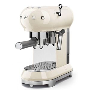 smeg ecf01crus espresso coffee machine, one size, 1l, cream