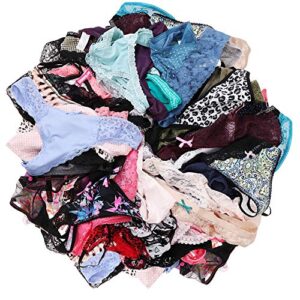 UWOCEKA Sexy Thongs for Women,Varity of T-Backs Sexy Underwear 20 Pack of G Strings Lacy Undies Panties Tanga(20PCS,S)