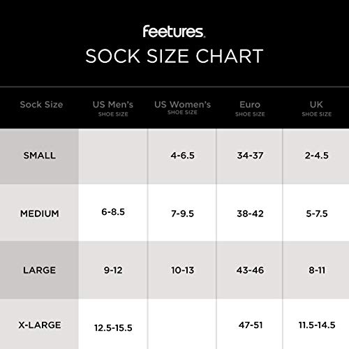 Feetures Plantar Fasciitis Relief Cushion Quarter Sock- Targeted Compression Sock for Men & Women- Medium, White