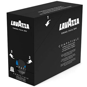 Lavazza Decaffeinato Ricco Espresso Dark Roast Capsules Compatible with Nespresso Original Machines Blended and roasted in Italy, Decaffeinated with sweet, Rich flavor, 10 Count (Pack of 6)