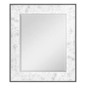 mcs 16x20 inch chevron, 22x26 overall size, marble mirror, 22 x 26 inch,