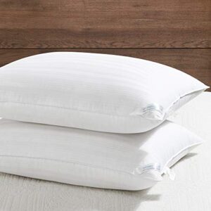 downluxe down alternative pillows king size set of 2 - hotel collection soft bed pillows for sleeping, perfect for side, back and stomach sleepers, 20 x 36