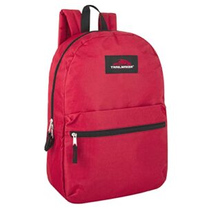 Trail maker 24 Pack Classic Backpacks in Bulk Wholesale Back Packs for Boys and Girls (Assorted 6 Color Pack)