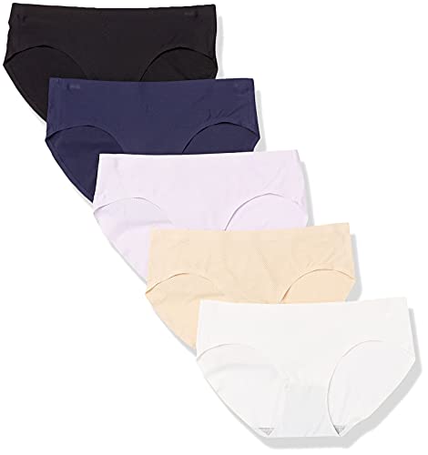 Amazon Essentials Women's Low Rise Hipster Underwear Braguitas, Solid Colors, Medium