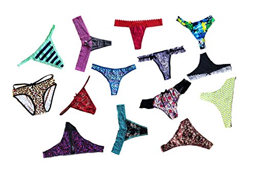 Morvia Variety Panties for Women Pack Sexy Thong Hipster Briefs G-String Tangas Assorted Multi Colored Underwear (10 Pcs, M)