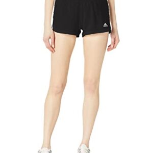 adidas Women's Pacer 3-Stripes Woven Shorts, Core Black/White, Medium